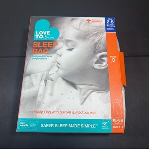 Love to Dream Sleep Bag 18 to 36 months TOG 2.5 Quilted Blanket NWT
